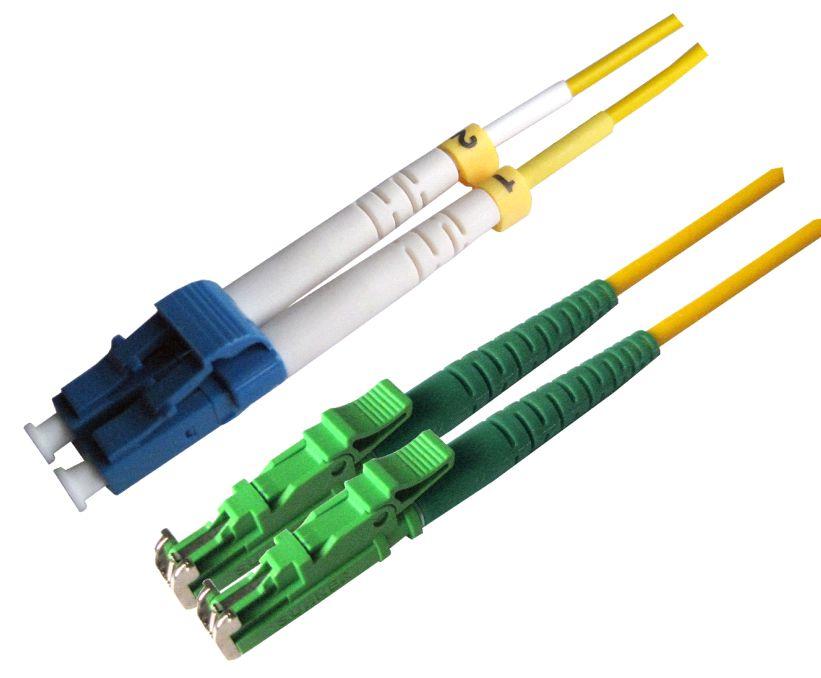 Microconnect LC/UPC - E2000/APC 9/125 3m cavo a fibre ottiche E-2000 LSH OS2 Giallo (LC/UPC-E2000/APC 3m OS2 - Singlemode Duple