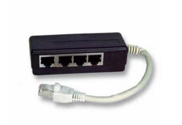 Microconnect MPK440 switch di rete Nero (ADAPTER RJ45-4xRJ45 M/F 8P - Sheilded RJ45 Jack 11 switch - without resistors - Warran