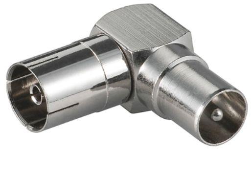 Adattatore angolato coassiale f/m