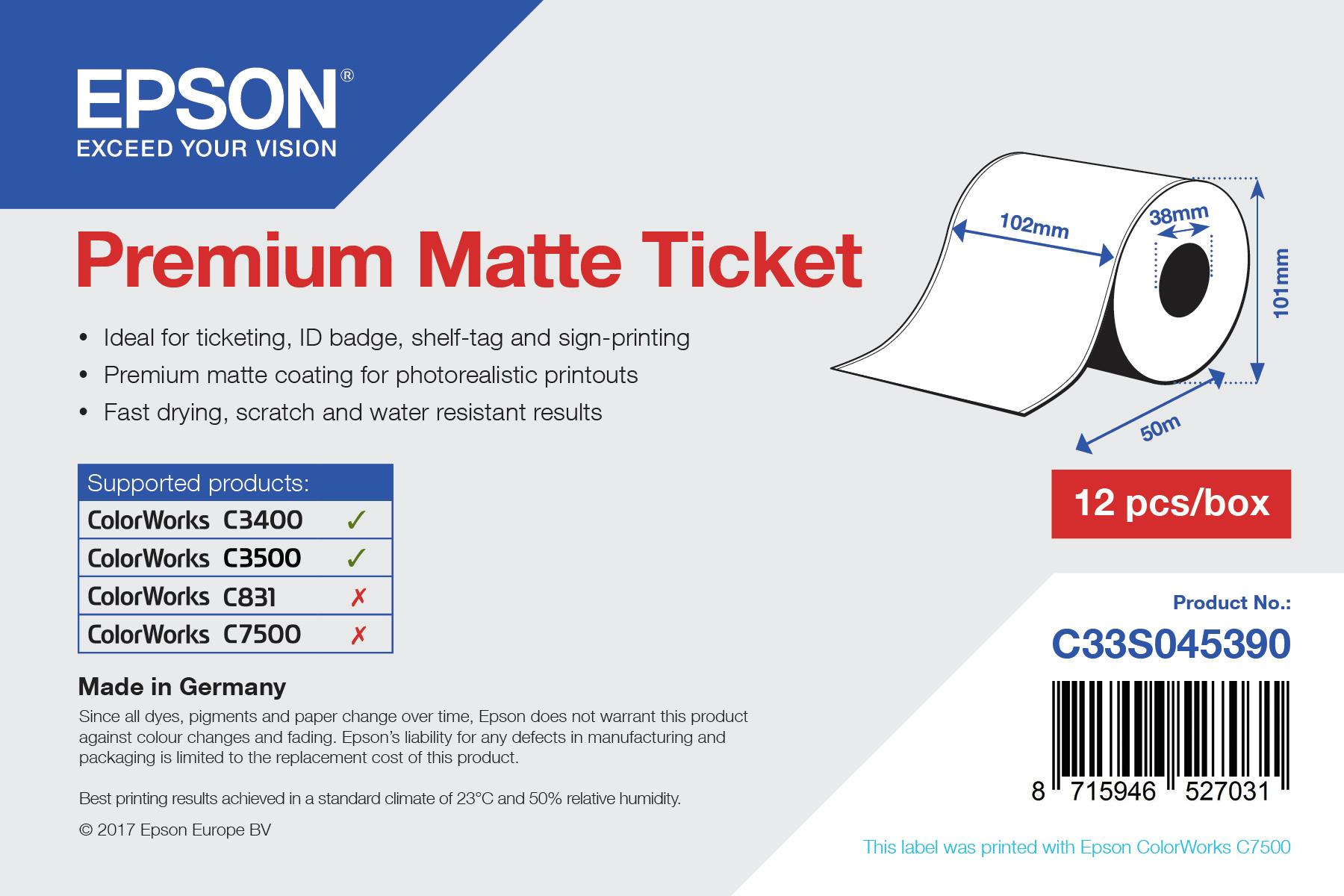Epson Premium Matte Ticket...