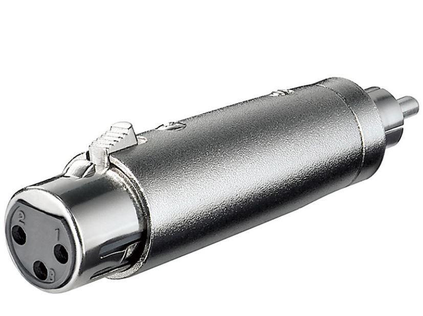 Microconnect XLR/RCA F-M XLR [3-pin] Argento (XLR Adaptor - 3 pin XLR - RCA F-M - Warranty: 300M)