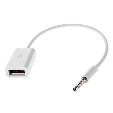 CoreParts AUDUSBF scheda di interfaccia e adattatore (Adapter 3.5mm to USB A female - White White - Warranty 12M)