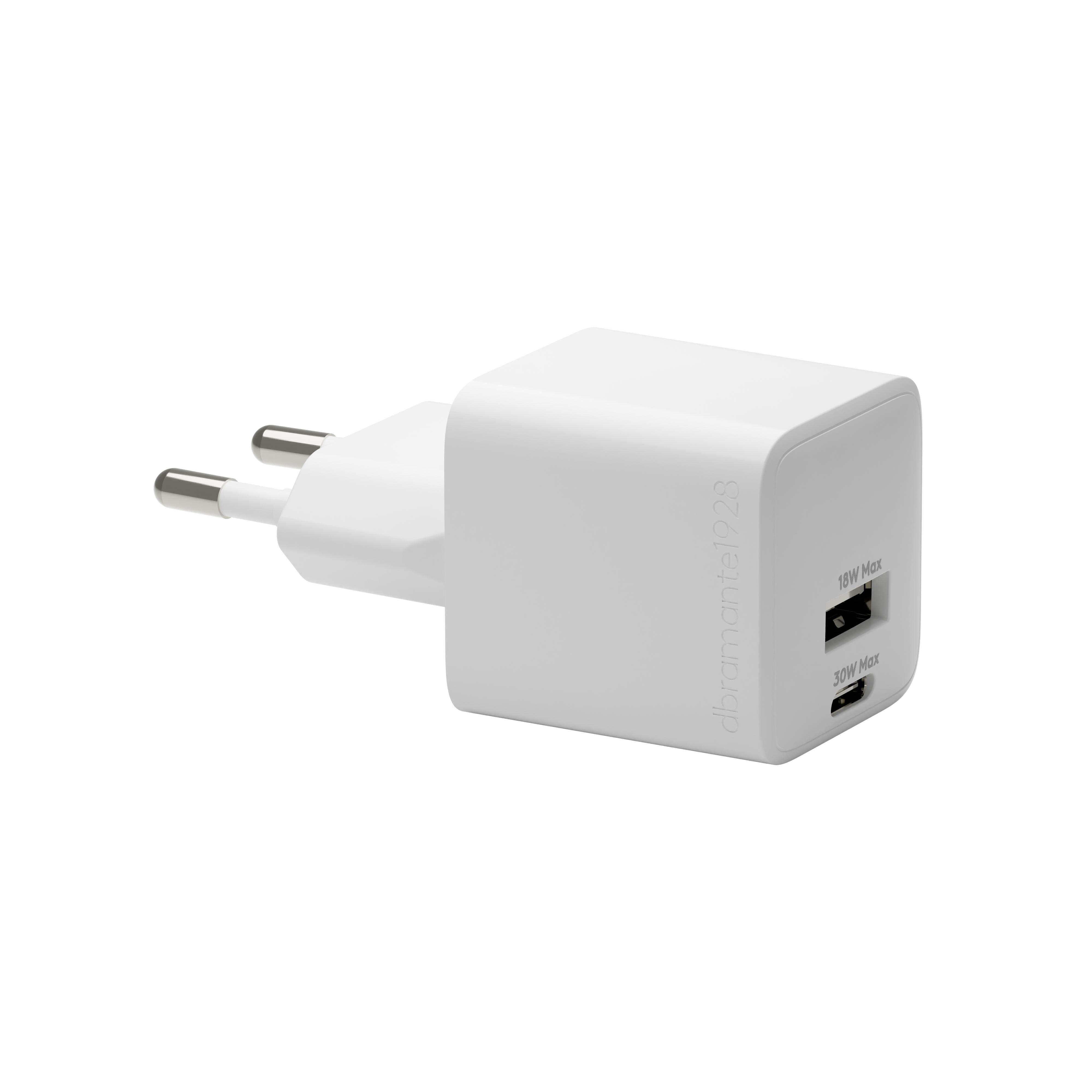 dbramante1928 Bulk Universale Bianco AC Interno (BULK - EU WALL CHARGER - US - B-C 30W USB-A 18W - W)