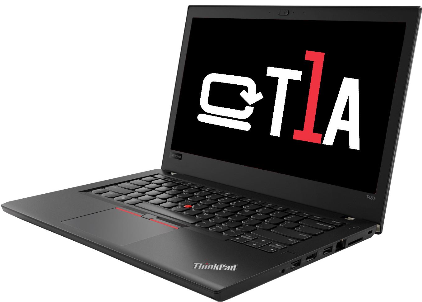 T1A Lenovo ThinkPad T480 Refurbished Intel Core i5 i5-8350U Computer portatile 356 cm (14") Full HD 8 GB DDR4-SDRAM 240 GB SSD