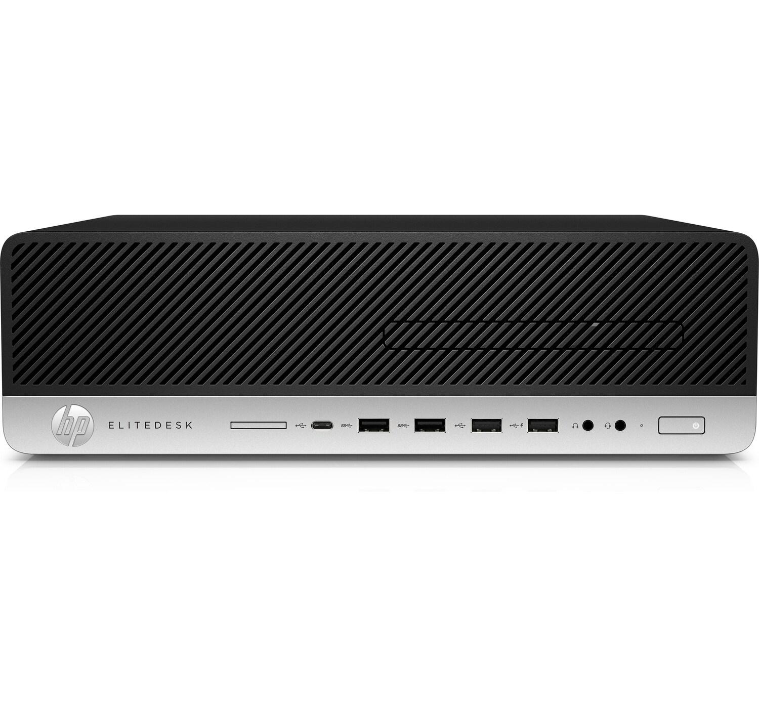 T1A HP EliteDesk 800 G3 Refurbished Intel Core i5 i5-6500 8 GB DDR4-SDRAM 240 GB SSD Windows 10 Pro SFF PC Nero Argento