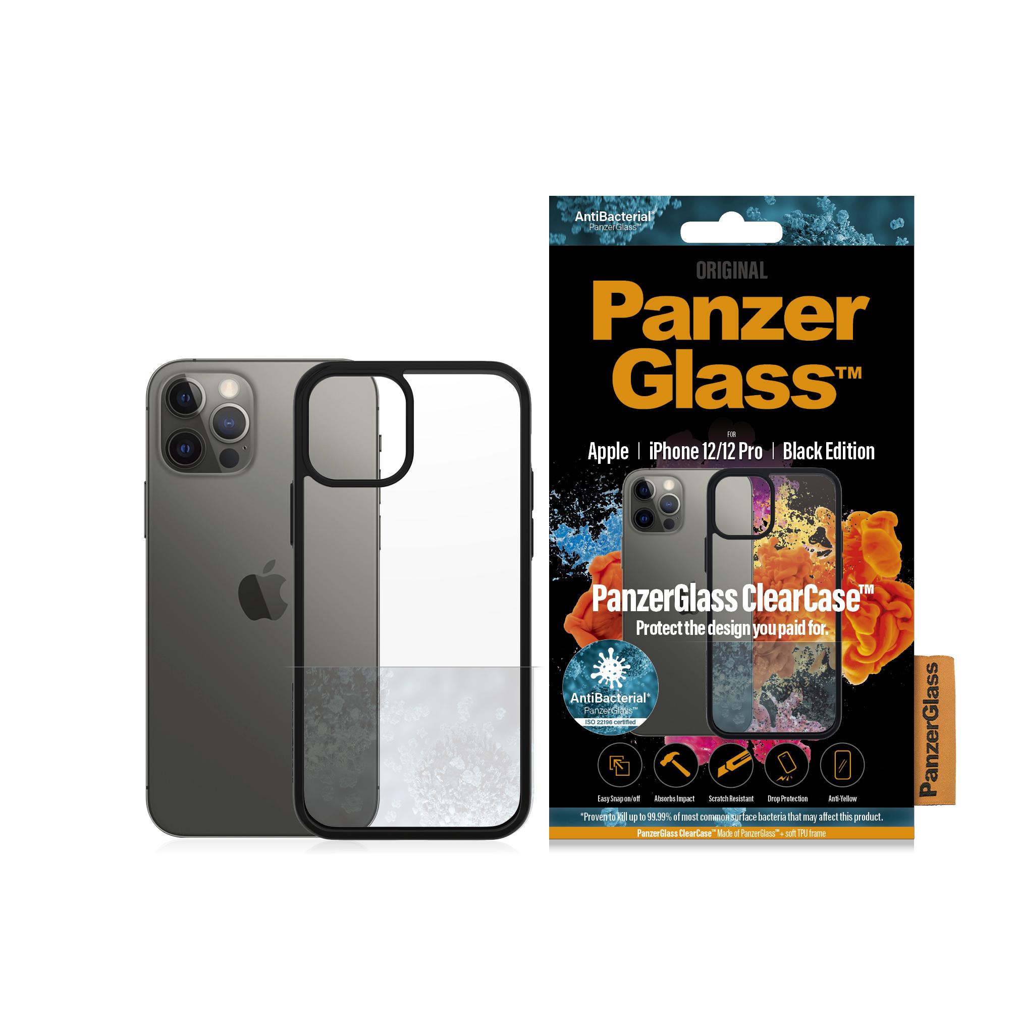 PanzerGlass 0252 custodia per cellulare 155 cm 6.1 Cover Nero (CLEARCASE WITH BLACKFRAME FOR - APPLE IPHONE 12/12 PRO)