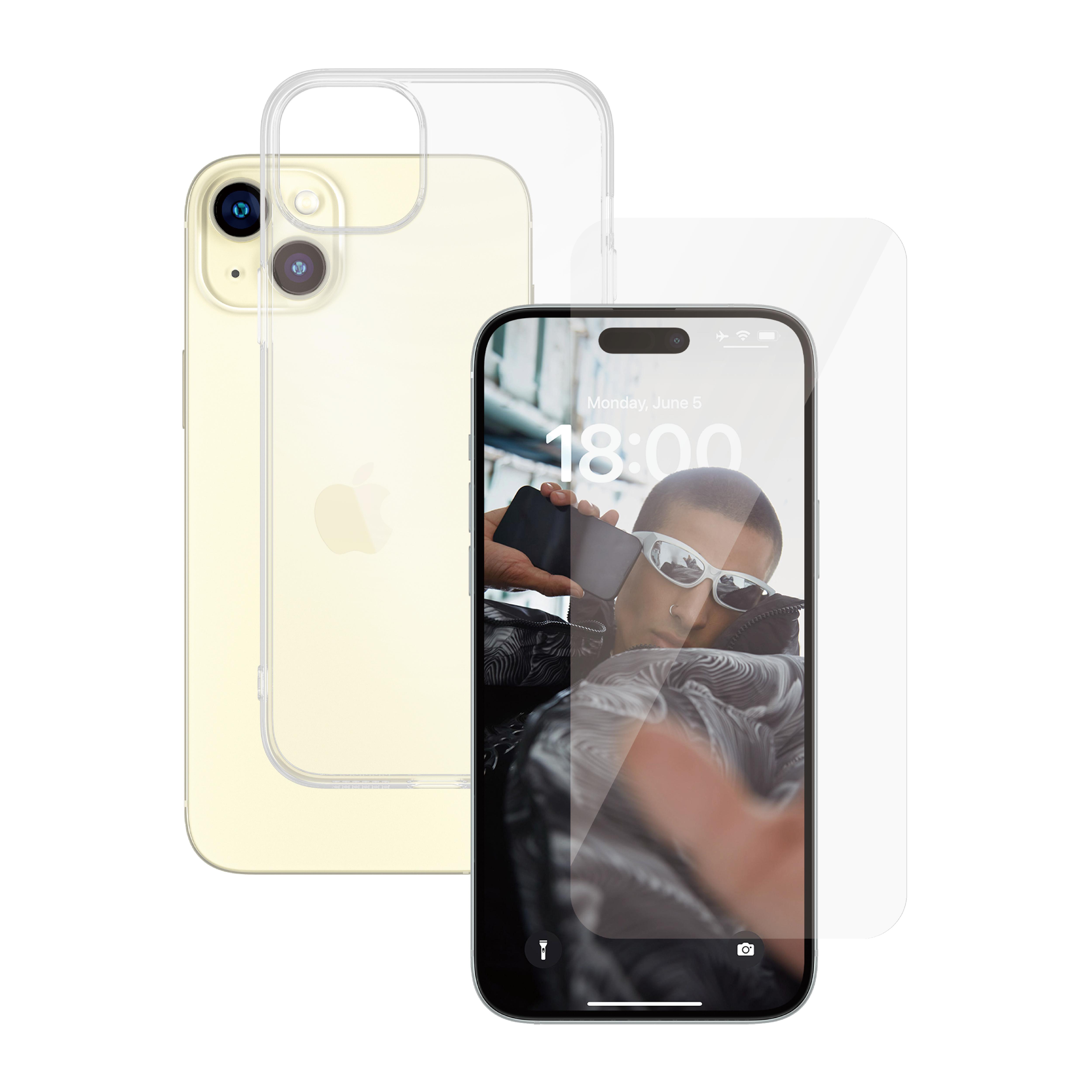 PanzerGlass SAFE. by 2-in-1-Pack iPhone 15 PlusBULK Pellicola proteggischermo trasparente Apple 50 pz (TPU CASETEMPERED GLASS -