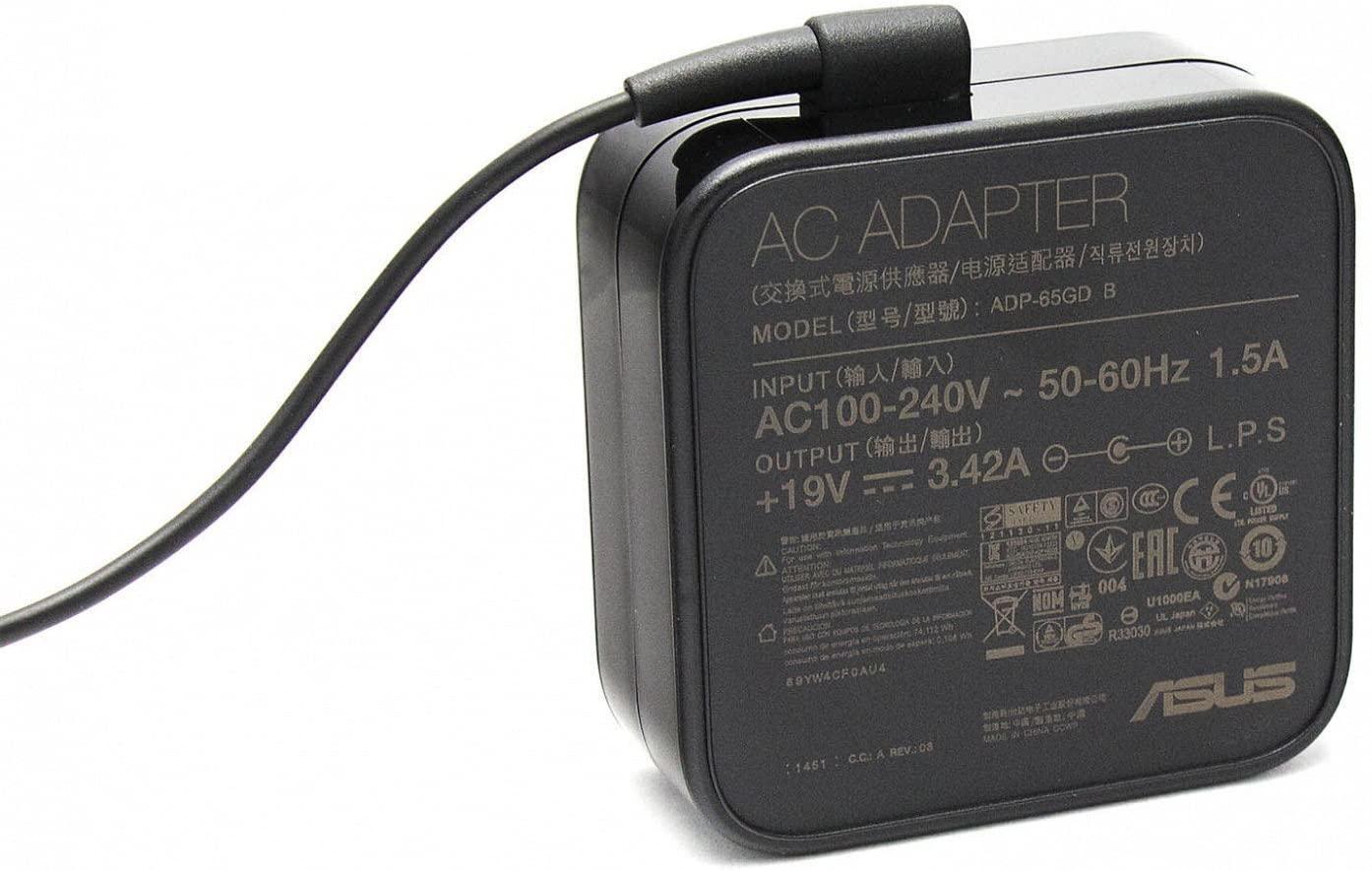 ASUS 0A001-00041600 adattatore e invertitore Interno 65 W Nero (POWER ADAPTOR 65W 19V - Warranty 3M)