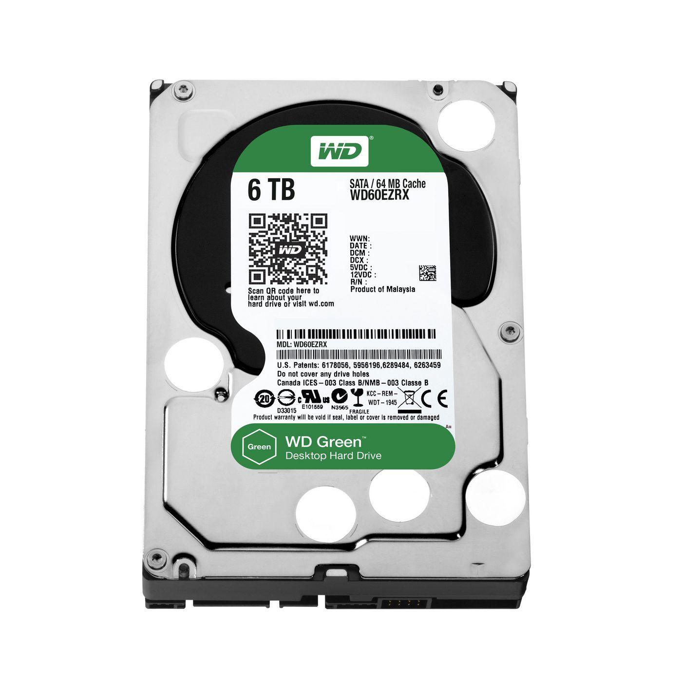 Cache WD Caviar Green da 6 TB e 64 MB