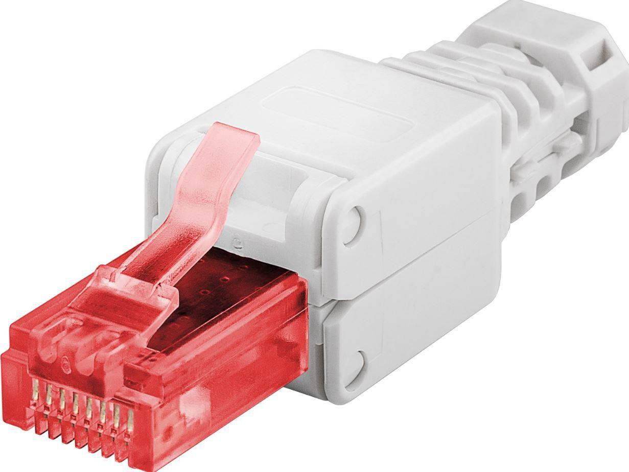 Microconnect KON520TL cavo di collegamento RJ-45 Bianco (Tool-free RJ45 CAT 6 connector - CAT 6 UTPunshielded - For stranded an