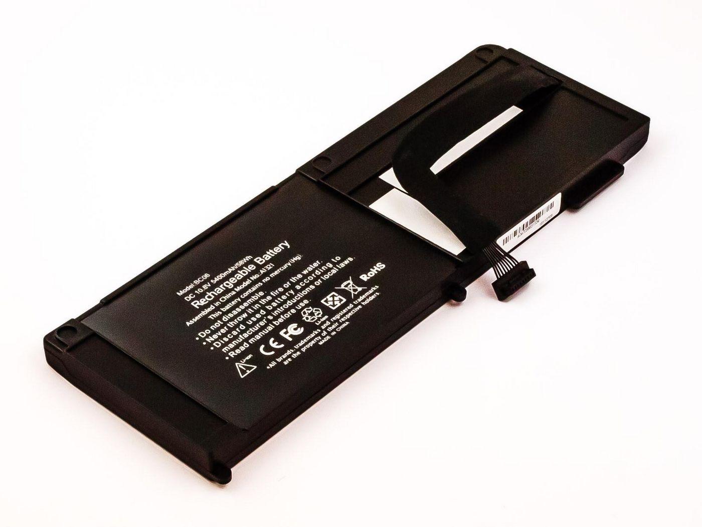 CoreParts MBXAP-BA0007 ricambio per laptop Batteria (Laptop Battery for Apple - 58,035Wh 6 Cell Li-Pol 10,95V - 5300mAh Black 5