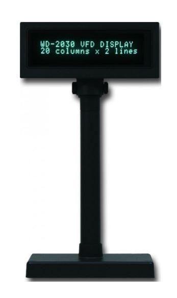 Capture WD-2312000021 display cliente Nero (WD-2030 B USB Base Black - Powered by USB5VDC 25W)