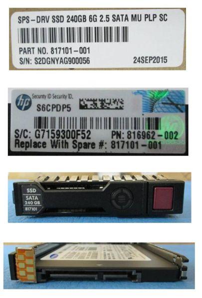 hot-plug SSD 240GB 2.5Inch SFF - SATA interface 6Gb/sec - Warranty: 36M