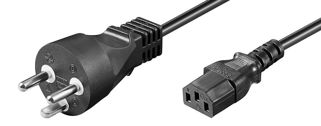 Microconnect PE1204100R cavo di alimentazione Nero 10 m IEC 320 Accoppiatore C13 (PowerCord DK 10m IEC320 - Black - H05VV-F 3Gx