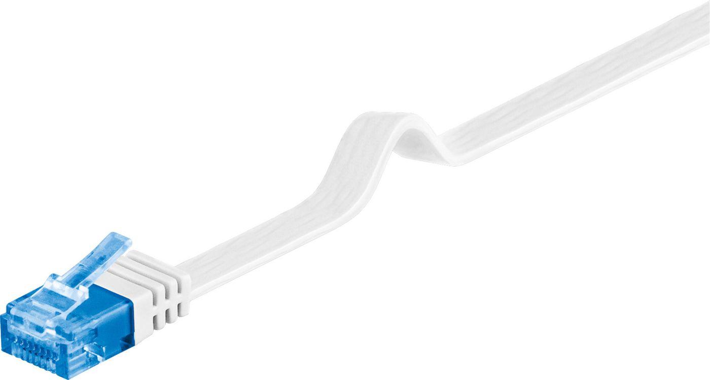 Microconnect V-UTP6A05W-FLAT cavo di rete Bianco 5 m Cat6a U/UTP UTP (U/UTP CAT6A 5M White Flat - Unshielded Network Cable - PV