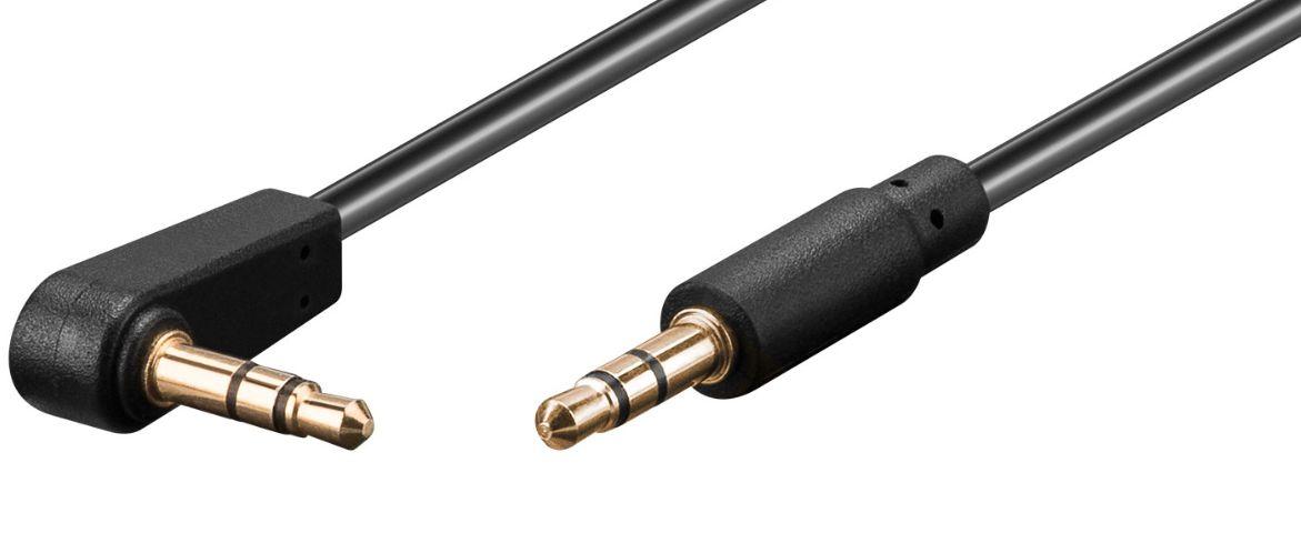 Microconnect AUDLL05A cavo audio 05 m 3.5mm Nero (3.5mm Minijack Cable 05m 90 - 3.5mm Minijack Cable Male-Male - Warranty 300M)
