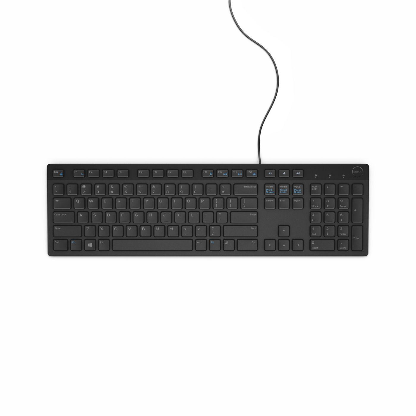 Keyboard External USB - German 105 Keys Black - Windows 8 USB Slim - Warranty 6M