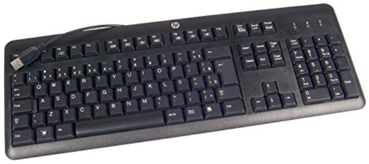 HP 672647-073 tastiera USB Spagnolo Nero (Usb Kb Me Sp 672647-073 - Full-size 100% 672647-073 - Full-size 100% Wired USB Membra