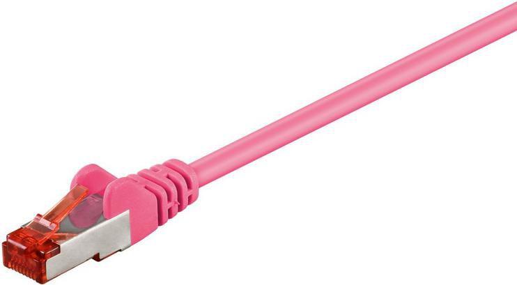 Microconnect SSTP602PI cavo di rete Rosa 2 m Cat6 S/FTP S-STP (S/FTP CAT6 2m Pink LSZH - PiMF Pairs in metal foil - 4x2xAWG 28