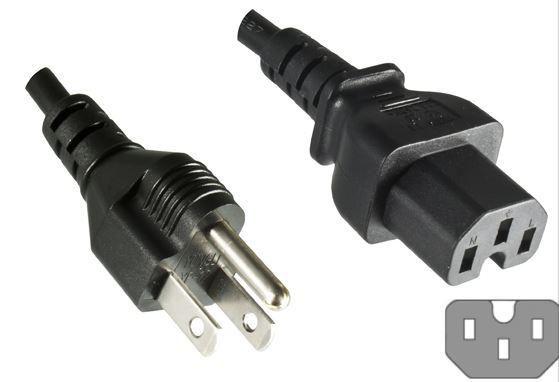 Microconnect PE110618 cavo di alimentazione Nero 18 m Accoppiatore C15 (Power Cord US - C15 1.8m - Power US Type B to C15 - App