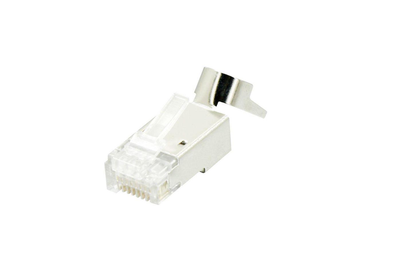 Microconnect KON513-10 cavo di collegamento RJ45 Argento (Modular Plug CAT7 Plug 8P8C - FTP Shielded 10pcs in one bag - with In