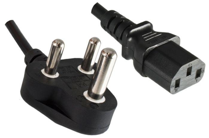Microconnect PE010418INDIA cavo di alimentazione Nero 18 m Spina di alimentazione di tipo D Accoppiatore C13 (Power Cord 1.8m T