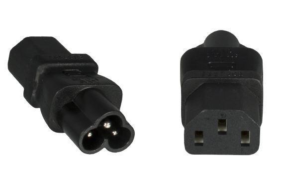Microconnect PE613AD adattatore per presa di corrente C6 C13 Nero (Power Adapter C6 to C13 F-F - IEC 60320-C6 Female - C13 - Bl