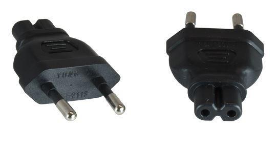 Microconnect PEEUC7AD adattatore per presa di corrente Tipo M C7 Nero (Power Adapter EU Plug M - C7 F - Europlug - C7 female -
