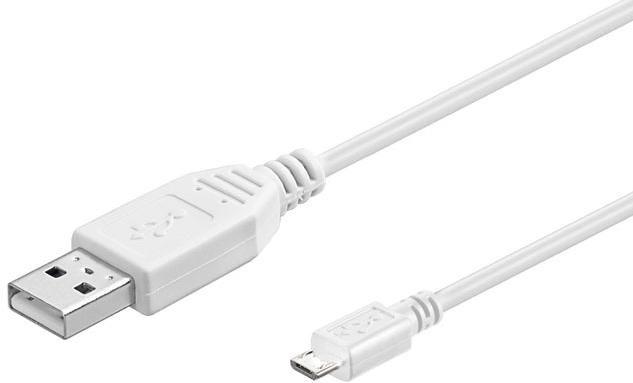 Microconnect USBABMICRO5W cavo USB 5 m USB 2.0 USB A Micro-USB B Bianco (USB A to USB Micro B Version - 2.0 White 5m USB2.0 A -