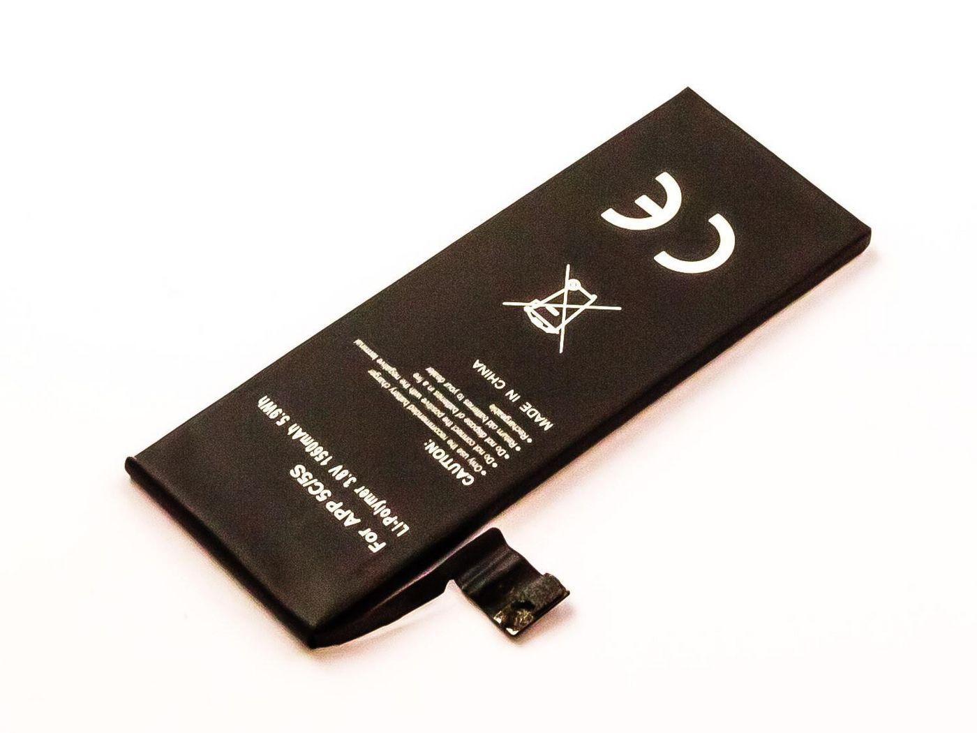 CoreParts MBXAP-BA0016 ricambio per cellulare Batteria Nero (Battery for iPhone 5s 5c - 5.9Wh Li-Pol 3.8V 1560mAh - iPhone 5s,