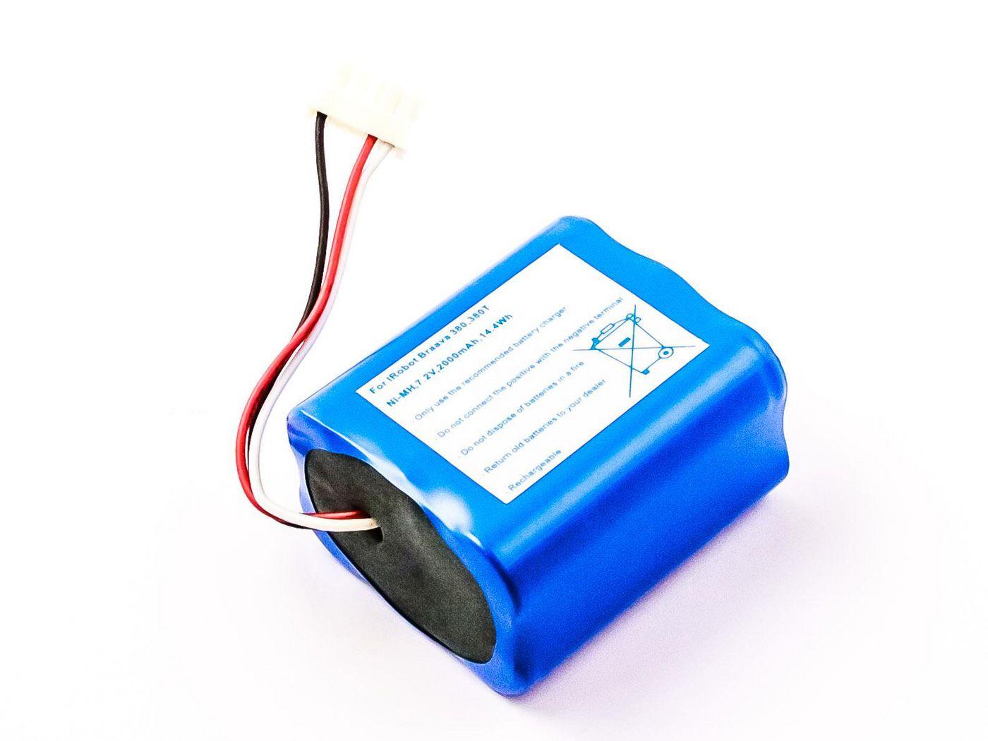 MicroBattery MBVC0005 Nichel-Metallo Idruro 2000mAh 7.2V batteria ricaricabile (Battery for iRobot Braava - 11Wh 7.2V Ni-Mh 150