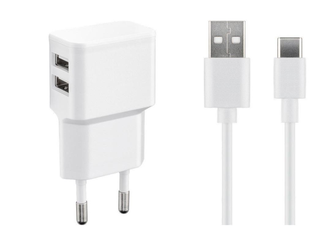 Microconnect USB3.1CA1SETW Caricabatterie per dispositivi mobili Smartphone Bianco AC Interno (USB-C Charger Set 2.4 A - USB-C
