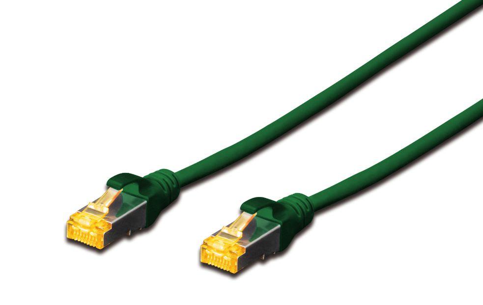 Microconnect SFTP6A005GBOOTED cavo di rete Verde 05 m Cat6a S/FTP S-STP (S/FTPCAT6A 0.5M Green Snagless - LSZH Full copper AWG2