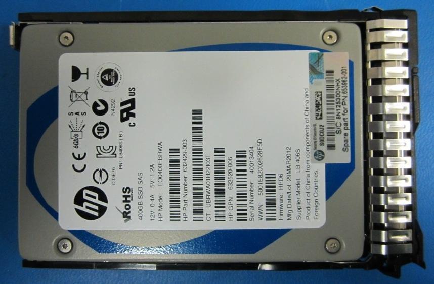 SAS da 400 GB da 25 pollici