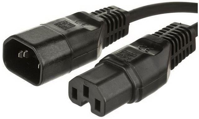Microconnect PE011410 cavo di alimentazione Nero 1 m Accoppiatore C14 Accoppiatore C15 (Jumper Cable C14 - C15 1m - Black MAX.