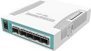 MikroTik Cloud Router Switch 106 1C 5S with QCA8511 400MHz CPU 128MB RAM 1x Combo port ) 5 x SFP