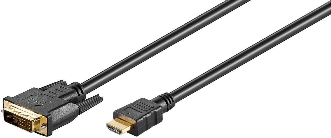 Microconnect HDM192415 cavo e adattatore video 5 m DVI-D HDMI tipo A Standard Nero (HDMI 19 - DVI-D M-M Cable 5m - HDMI Type A