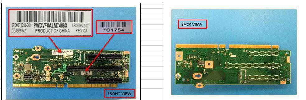 Riser PCIe 2x8x16