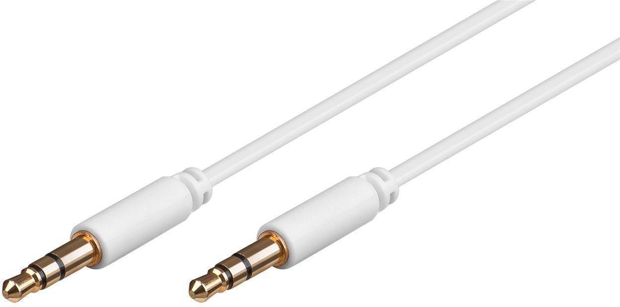 Microconnect AUDLL1W cavo audio 1 m 3.5mm Bianco (3.5mm 3-pin stereo - Minijack Cable 3.5mm Minijack - Cable Male-Male - Warran