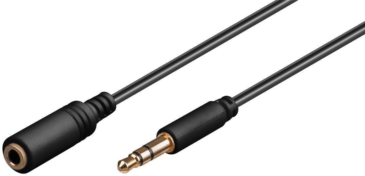 Microconnect AUDLG3G cavo audio 3 m 3.5mm Nero (Headphone & AUX Cable 3m - Headphone and audio AUX Ext. - Cable 3.5 mm Minijack