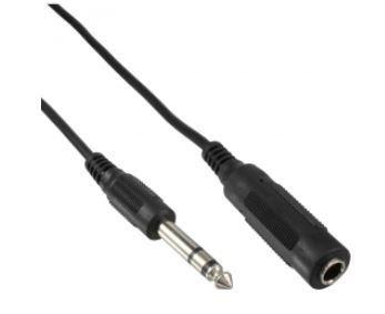 Microconnect AUDNU5 cavo audio 5 m 6.35mm Nero (6.3mm Jack Extension Cable, 5m - 6.3mm Jack Extension Cable - Warranty: 300M)