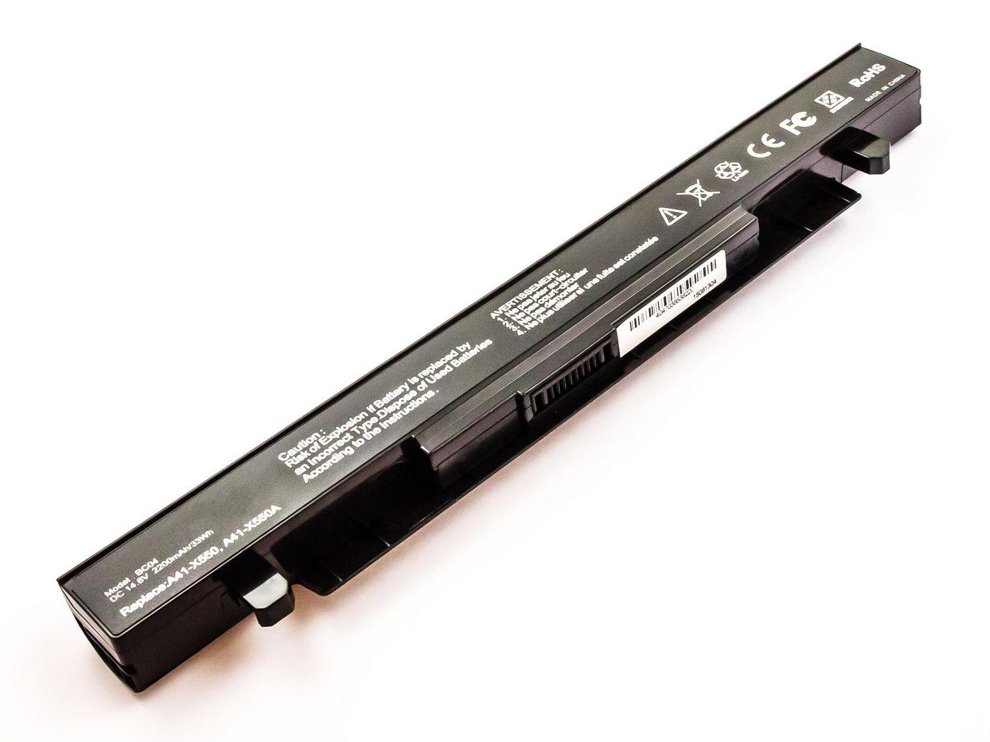 CoreParts MBI3397 ricambio per laptop Batteria (Laptop Battery for Asus - 3168Wh 4 Cell Li-ion 144V - 2200mAh Black 33Wh 4 Cell
