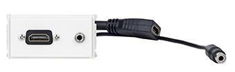 Vivolink WI221276 presa energia HDMI 3.5mm Bianco (Outlet Panel HDMI AUD - . - Warranty 12M)