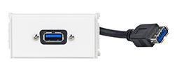 Vivolink WI221279 presa energia USB Bianco (Outlet Panel USB 3.0 A-A - .)