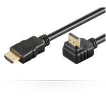 Microconnect HDM19192V1.4A90 cavo HDMI 2 m HDMI tipo A Standard Nero (HDMI High Speed cable 2m - A-plug 90 rotated - High Speed