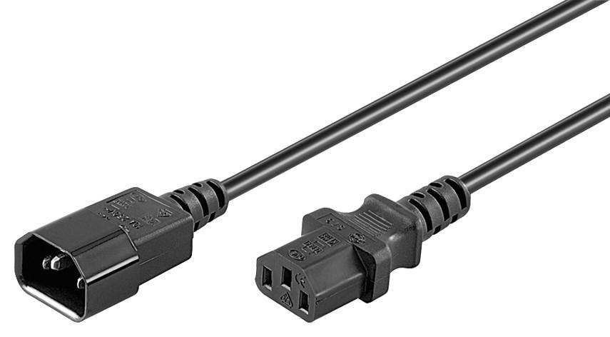 Microconnect C13/C14, 1.2 m Nero 1,2 m Accoppiatore C13 Accoppiatore C14 (Power Cord C13-C14 1.2m Black - Extension Cable,10A/2