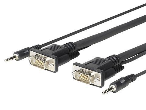 Vivolink PROVGAMCS1.8 cavo e adattatore video 18 m VGA D-Sub 3.5mm Nero (PRO VGA AUDIO - . - Warranty 144M)