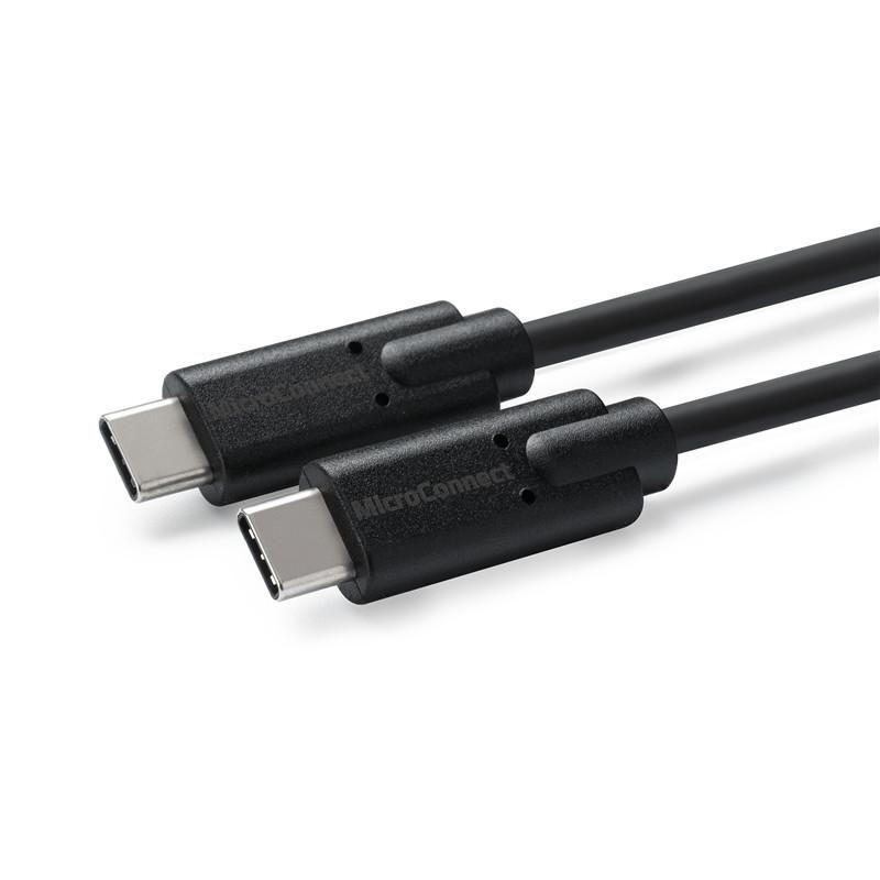 Microconnect USB C/USB C 0.5 m cavo USB 05 m USB 3.2 Gen 2 3.1 Gen 2 Nero (USB-C 3.2 Gen2 Cable 0.5m - Gen2 - Supports 10 Gbps