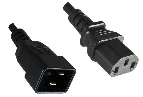 Microconnect C13/C20 1 m Nero Accoppiatore C13 Accoppiatore C20 (PowerCord C13-C20 10A 1m Black - IEC 60320-C13 to C20 Black. -