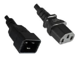 Microconnect PE030620 cavo di alimentazione Nero 2 m Accoppiatore C13 Accoppiatore C20 (PowerCord C13-C20 10A 2m Black - IEC 60